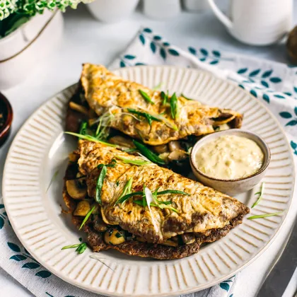 Бризоль из фарша с грибами и сливочным соусом — курс «Много мяса»