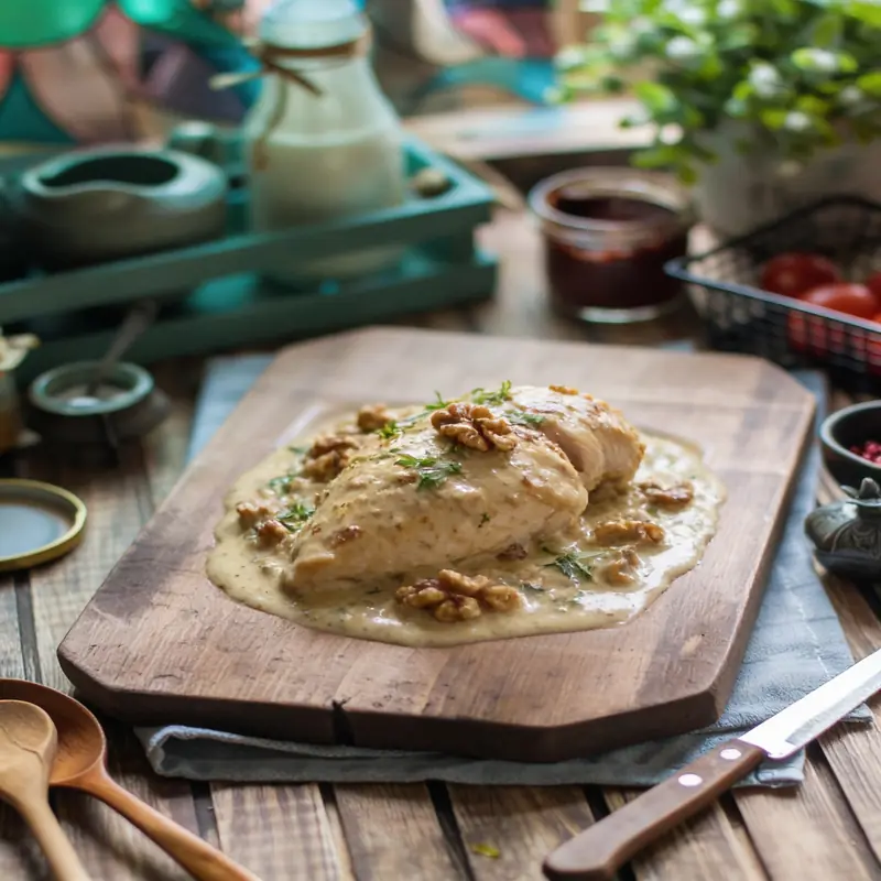 Мегрельский сациви: куриная грудка в ореховом соусе — курс «Грузинская кухня»