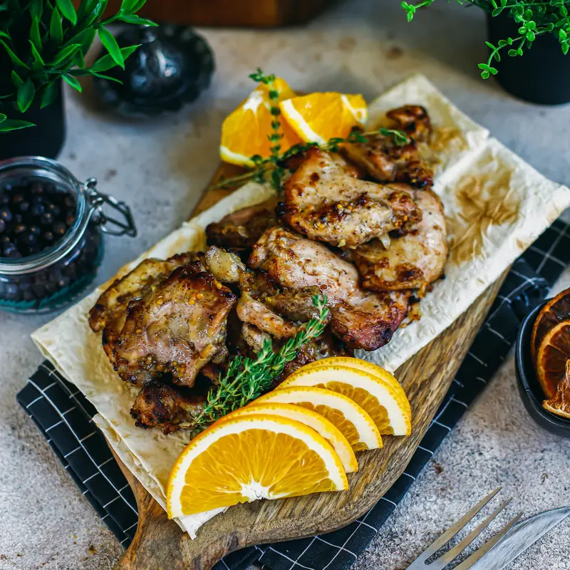 Горчично-медовый маринад с апельсином для курицы — курс «Много мяса»
